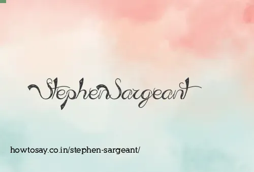 Stephen Sargeant