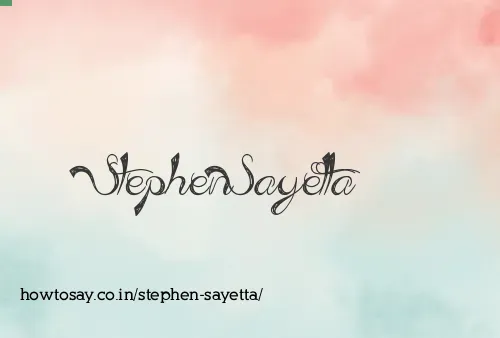 Stephen Sayetta