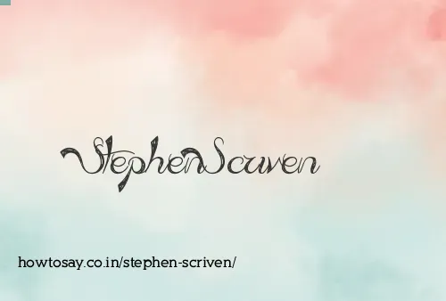 Stephen Scriven