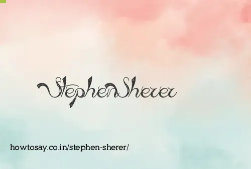 Stephen Sherer
