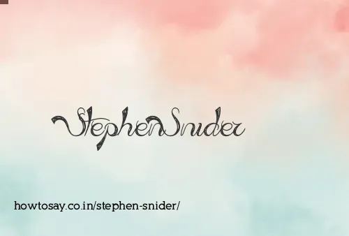 Stephen Snider