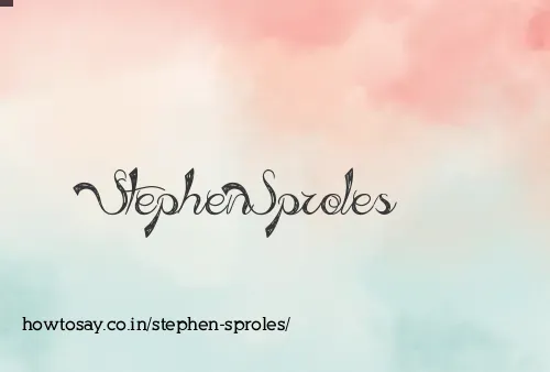 Stephen Sproles
