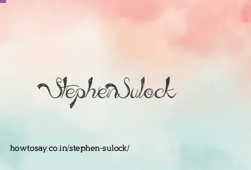 Stephen Sulock