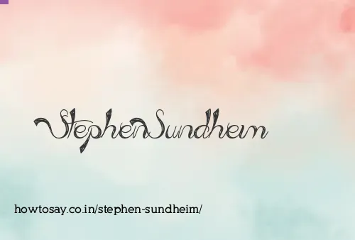 Stephen Sundheim
