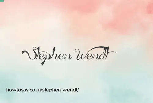 Stephen Wendt