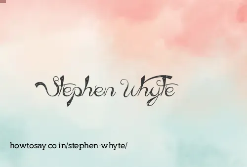 Stephen Whyte