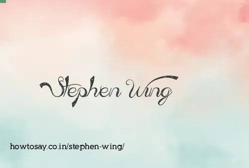 Stephen Wing