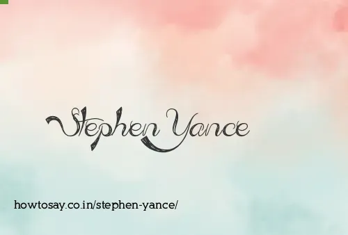 Stephen Yance