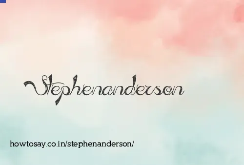 Stephenanderson