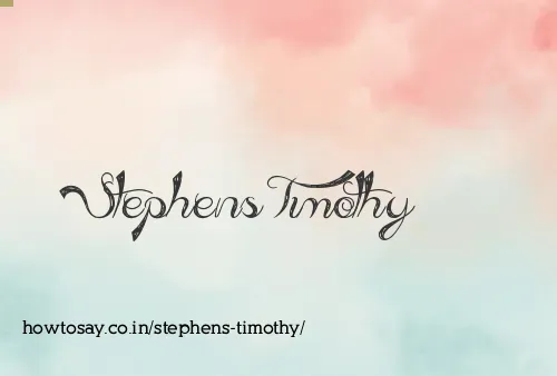 Stephens Timothy