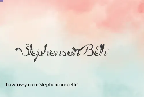 Stephenson Beth