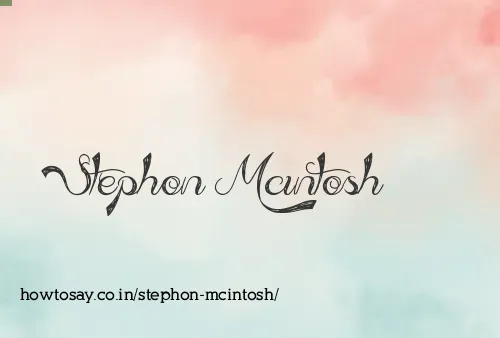 Stephon Mcintosh