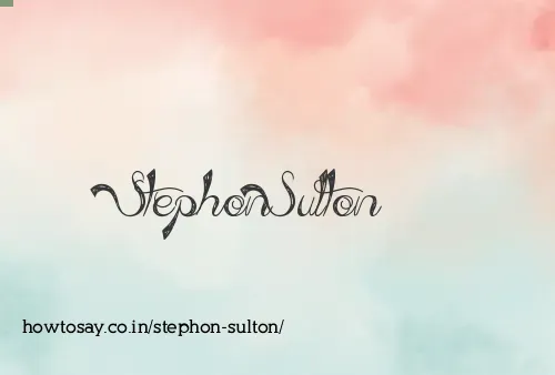 Stephon Sulton