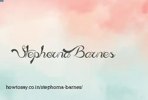 Stephorna Barnes