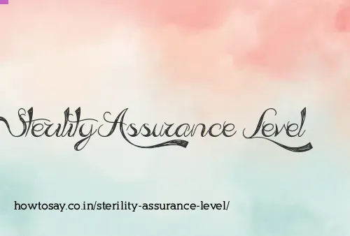 Sterility Assurance Level