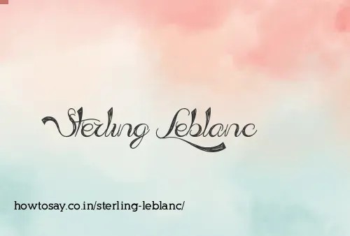 Sterling Leblanc