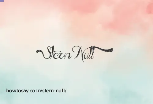 Stern Null