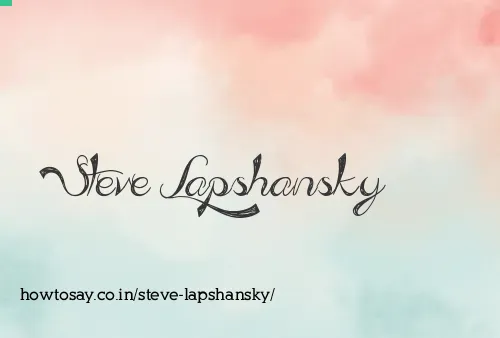 Steve Lapshansky