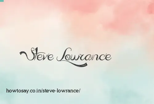 Steve Lowrance
