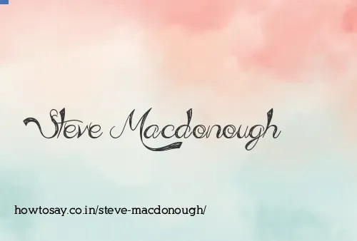 Steve Macdonough