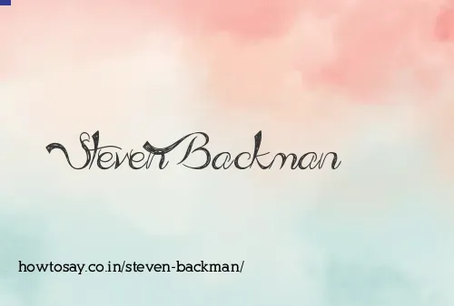 Steven Backman