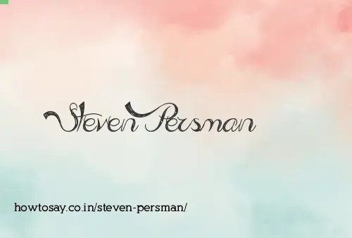 Steven Persman