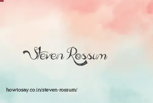 Steven Rossum