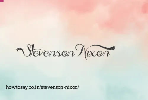 Stevenson Nixon
