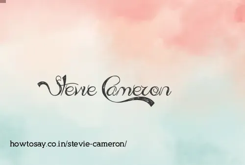 Stevie Cameron