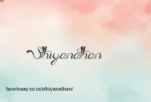Sthiyanathan