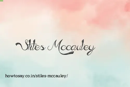 Stiles Mccauley