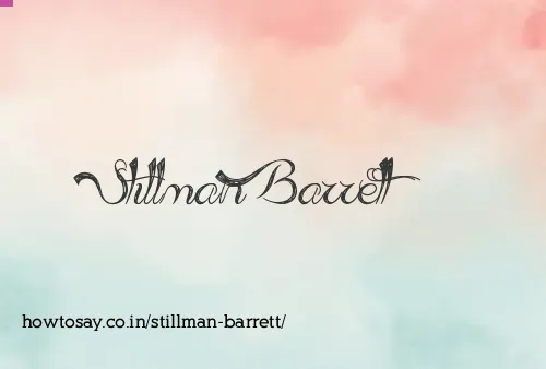 Stillman Barrett
