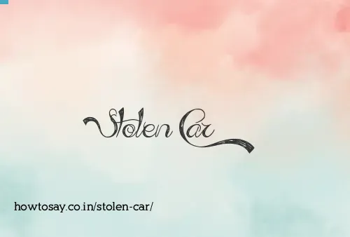 Stolen Car