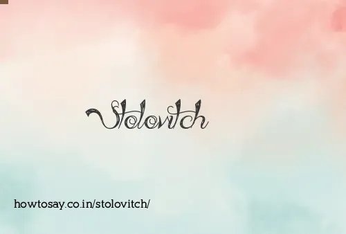 Stolovitch