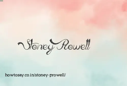 Stoney Prowell