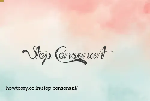 Stop Consonant