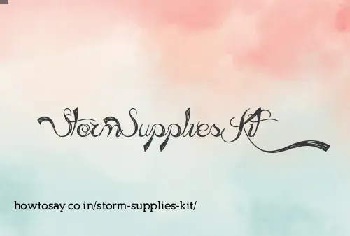 Storm Supplies Kit