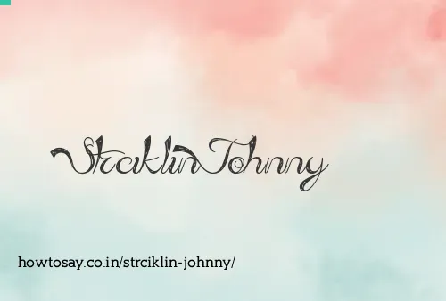 Strciklin Johnny