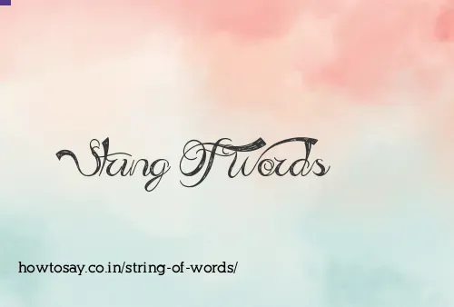 String Of Words
