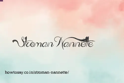 Stroman Nannette