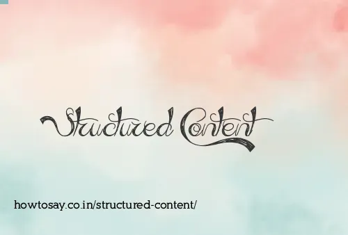 Structured Content