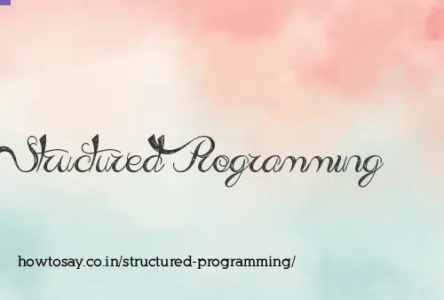 Structured Programming