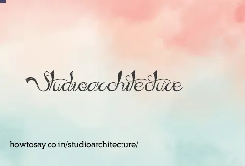 Studioarchitecture