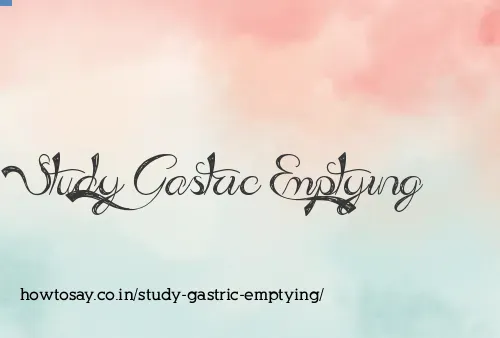 Study Gastric Emptying