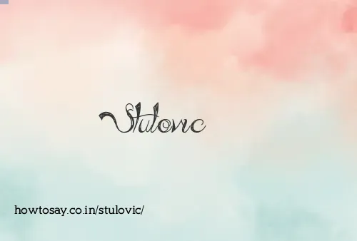Stulovic