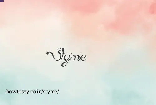 Styme