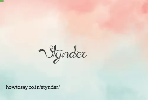 Stynder