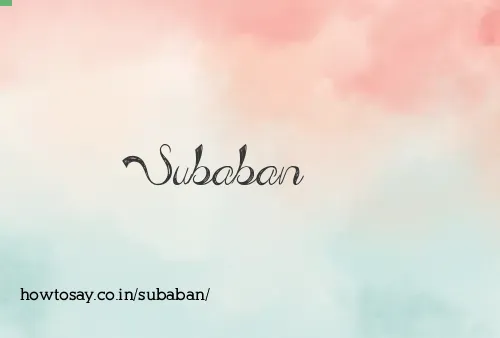 Subaban