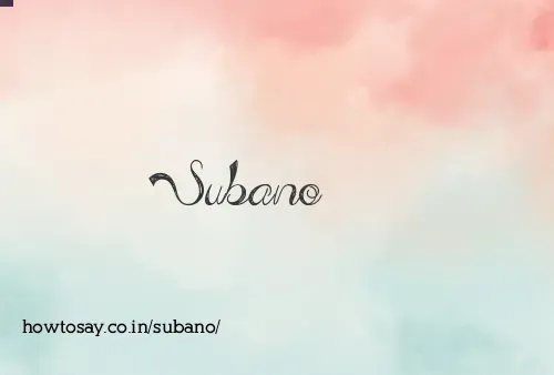 Subano