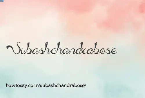 Subashchandrabose